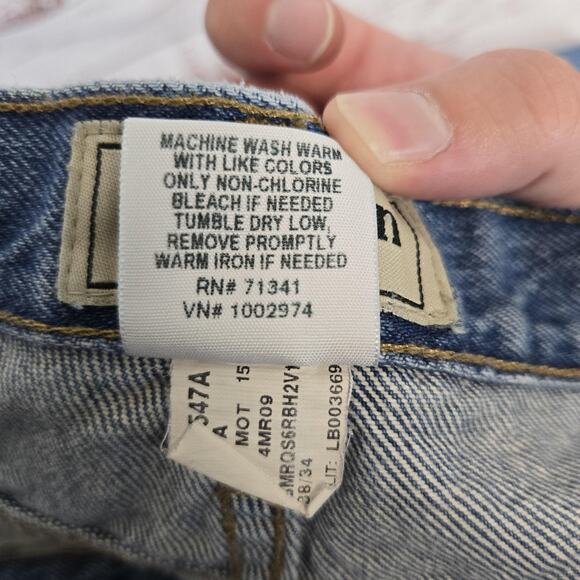 LL Bean Jeans Mens 38x33 Blue Classic Fit Denim Straight Leg 100% Cotton Pants - Picture 8 of 13
